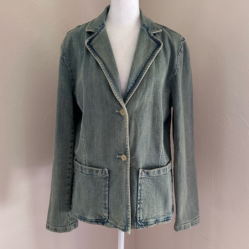 Y2K Vintage Company Ellen Tracy Denim Blazer Size 12